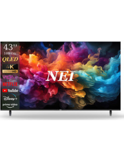 QLED Smart TV NEI 43NE7901, 4K UHD, VIDAA rendszer, szegély nélküli, 109 cm, E osztály, fekete