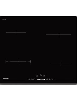 Sharp KH6V08BS00EU beépíthetõ fõzõlap, Vitrokerámia, 5900 W, 4 fõzõzóna, 60 cm, Érintõ vezérlés, Idõzítõ funkció