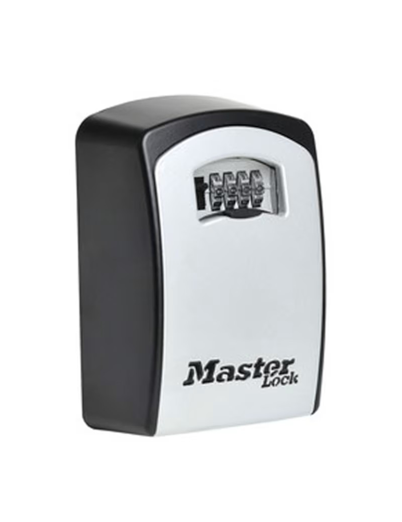Master Lock 5403EURD Fémdoboz kulcsok számára, Mechanikus rejtjelezõ, 146x105 mm, Fekete/Szürke