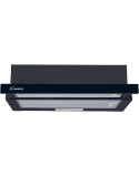 Candy CBT60R, Beépített teleszkópos páraelszívó, Abszorpciós teljesítmény 402 mc/h, 2 sebesség, LED, 60 cm, Üveg fekete