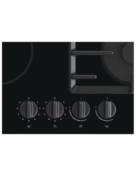 Gorenje Beépíthetõ fõzõlap GCE691BSC, Vegyes, 2 fõzõzóna, 2 gázégõ, Gombvezérlés, Öntöttvas grill, Maradékhõ jelzõ, 60 cm, Feket