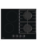 Gorenje Beépíthetõ fõzõlap GCE691BSC, Vegyes, 2 fõzõzóna, 2 gázégõ, Gombvezérlés, Öntöttvas grill, Maradékhõ jelzõ, 60 cm, Feket