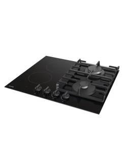 Gorenje Beépíthetõ fõzõlap GCE691BSC, Vegyes, 2 fõzõzóna, 2 gázégõ, Gombvezérlés, Öntöttvas grill, Maradékhõ jelzõ, 60 cm, Feket