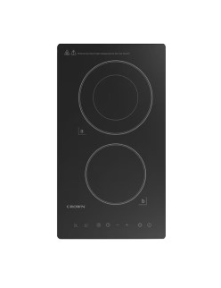 Kerámia beépíthetõ fõzõlap Crown VCP 32D, 3000W, Idõzítõ, Dupla, Érintõképernyõ, Fekete
