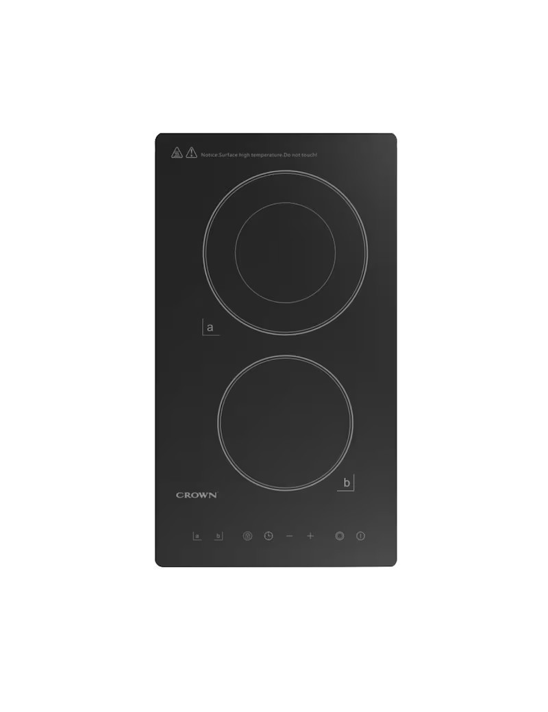 Kerámia beépíthetõ fõzõlap Crown VCP 32D, 3000W, Idõzítõ, Dupla, Érintõképernyõ, Fekete