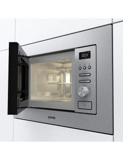 Gorenje BM201AG1X beépíthetõ mikróhullámú sütõ, 20 l, 800 W, Grill, Smart Display, AquaClean, Inox