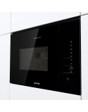 Gorenje BMI251SG3BG beépíthetõ mikrohullámú sütõ, 25l ûrtartalom, 900W, 15 program, Touch control, inverter motor, fekete üveg