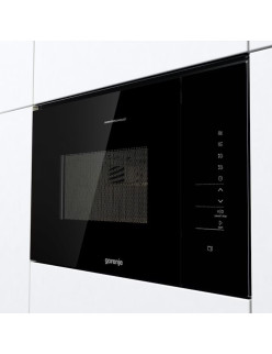 Gorenje BMI251SG3BG beépíthetõ mikrohullámú sütõ, 25l ûrtartalom, 900W, 15 program, Touch control, inverter motor, fekete üveg