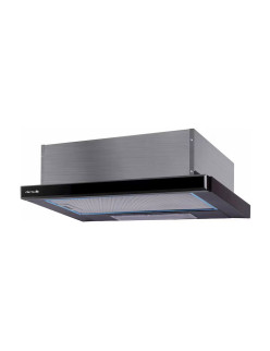 Arielli Beépített Páraelszívó, ATH-465BL, LED világítás, 2 motor, 2 sebesség, 140 W, 300 mc/h, 60 cm, D osztály, Fekete