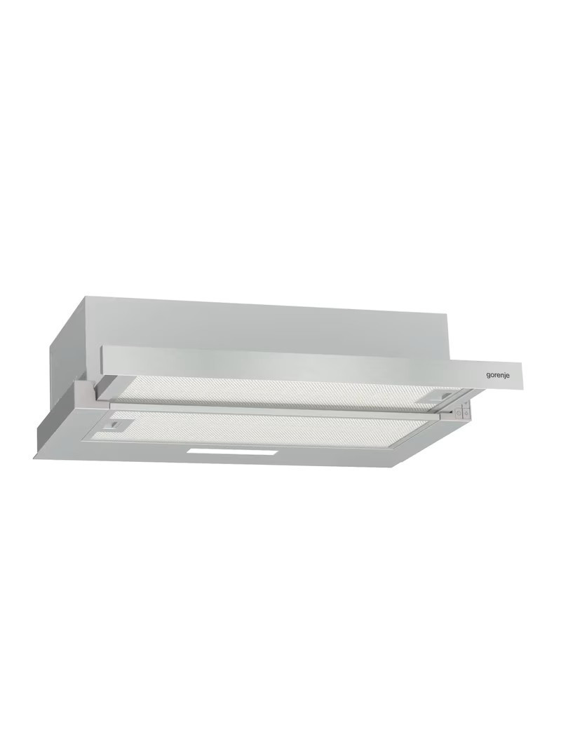 Teleszkópos beépíthetõ páraelszívó Gorenje TH62E3X, 110W, Szélesség 60 cm, 350 m?/n, Inox
