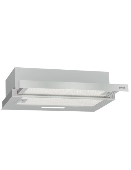 Teleszkópos beépíthetõ páraelszívó Gorenje TH62E3X, 110W, Szélesség 60 cm, 350 m?/n, Inox