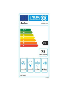 Amica OSC6112W Hagyományos páraelszívó, 335m3/h, 3 fokozat, 60 cm
