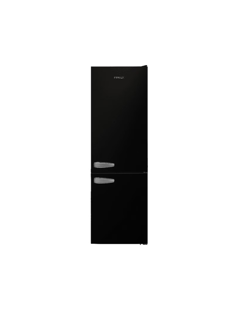 Finlux FXCA 31330 BLE RETRO kétajtós hûtõszekrény, statikus hûtõrendszer, retró dizájn, 268 l, magasság 170 cm, E osztály, feket