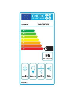 Snaigé SNH-SL450W páraelszívó, Teleszkópos, LED, 3 teljesítményszint, 60 cm szélesség, Fehér szín