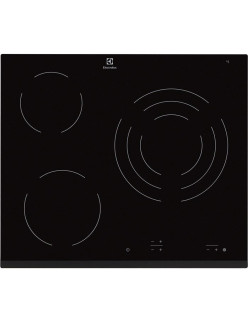 Üvegkerámia fõzõlap Electrolux EHF6232FOK, 5700W, beépíthetõ, 3 fûtési zóna, érintésvezérlés, hangjelzés, fekete