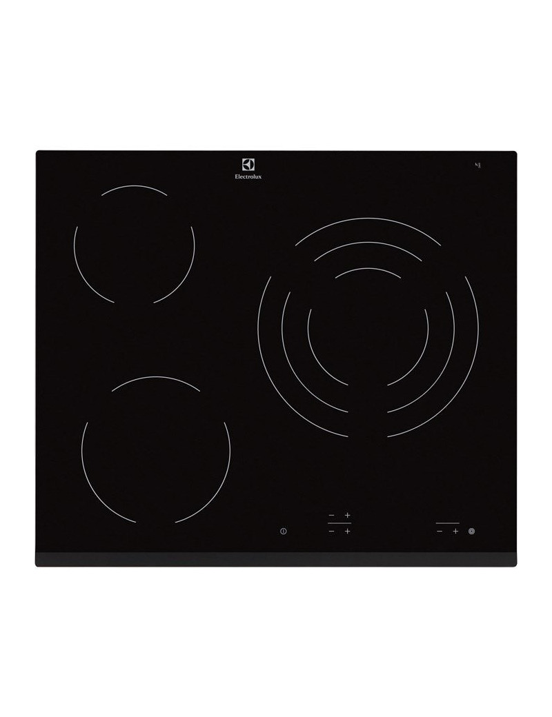 Üvegkerámia fõzõlap Electrolux EHF6232FOK, 5700W, beépíthetõ, 3 fûtési zóna, érintésvezérlés, hangjelzés, fekete