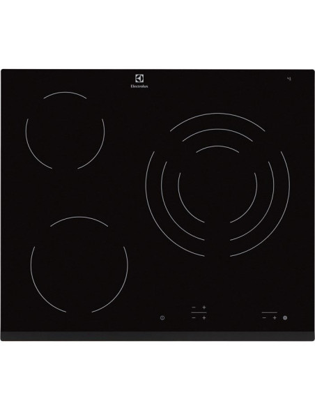 Üvegkerámia fõzõlap Electrolux EHF6232FOK, 5700W, beépíthetõ, 3 fûtési zóna, érintésvezérlés, hangjelzés, fekete
