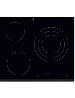 Üvegkerámia fõzõlap Electrolux EHF6232FOK, 5700W, beépíthetõ, 3 fûtési zóna, érintésvezérlés, hangjelzés, fekete