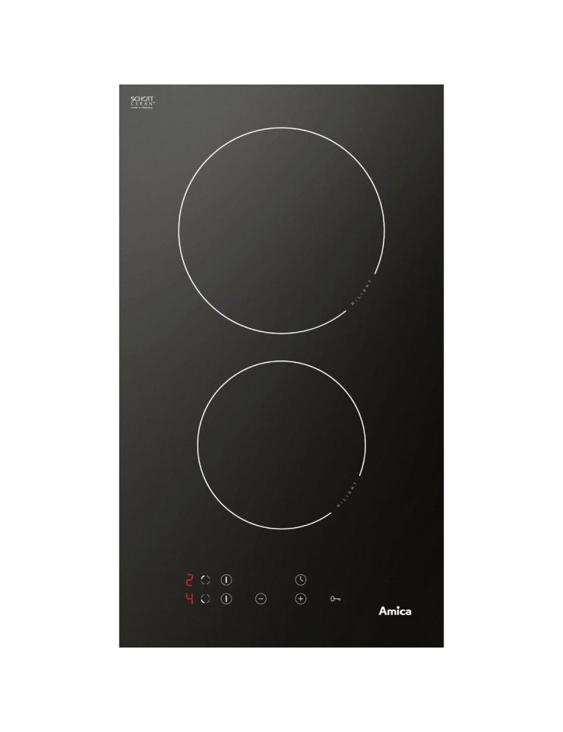 Amica beépíthetõ elektromos fõzõlap PCH3200ZT-23544, kerámia, 2 égõs, 30 cm, fekete