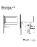 Bosch BEL554MS0 Serie6 beépíthetõ mikrohullámú sütõ, 25L, 900W, Grill, TouchControll, nemesacél