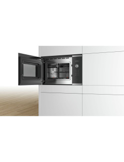 Bosch BEL554MS0 Serie6 beépíthetõ mikrohullámú sütõ, 25L, 900W, Grill, TouchControll, nemesacél