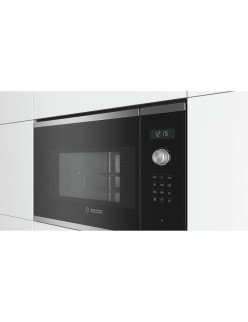 Bosch BEL554MS0 Serie6 beépíthetõ mikrohullámú sütõ, 25L, 900W, Grill, TouchControll, nemesacél