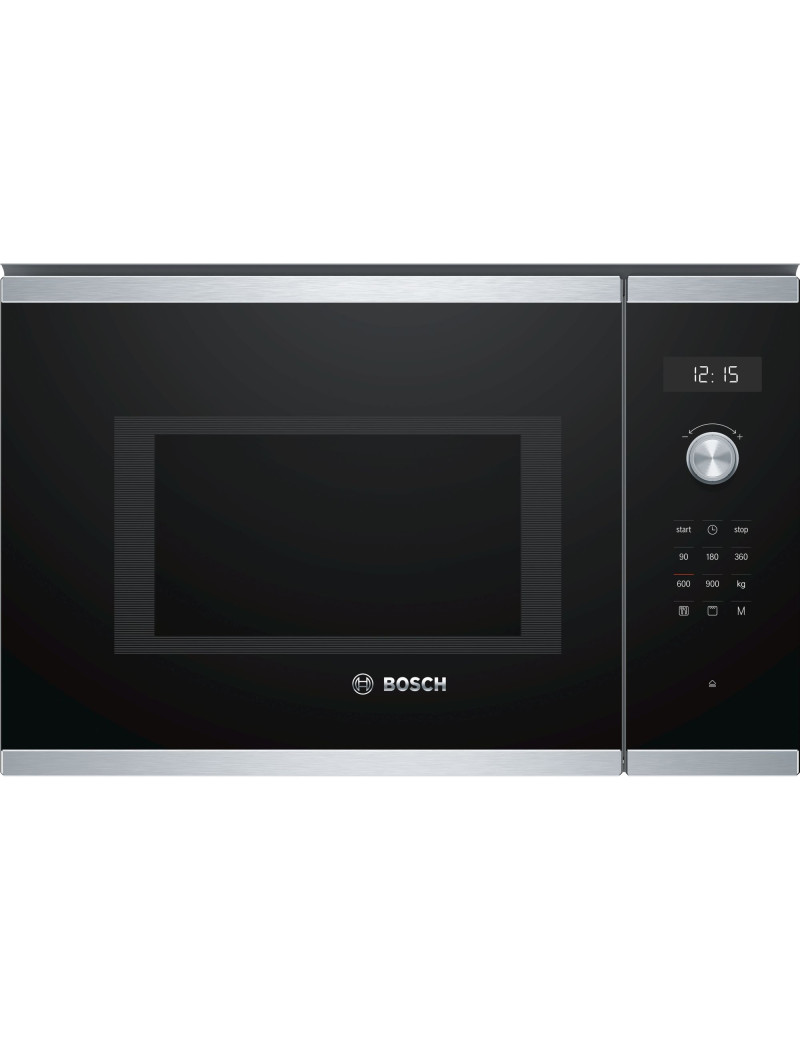 Bosch BEL554MS0 Serie6 beépíthetõ mikrohullámú sütõ, 25L, 900W, Grill, TouchControll, nemesacél