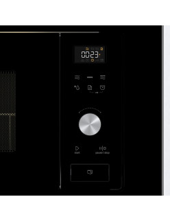 Gorenje BMX201AG1BG beépíthetõ mikrohullámú sütõ, 20l ûrtartalom, 800W, 15 program, Inox, fekete üveg