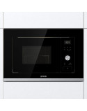 Gorenje BMX201AG1BG beépíthetõ mikrohullámú sütõ, 20l ûrtartalom, 800W, 15 program, Inox, fekete üveg