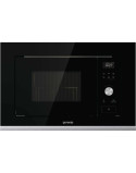 Gorenje BMX201AG1BG beépíthetõ mikrohullámú sütõ, 20l ûrtartalom, 800W, 15 program, Inox, fekete üveg