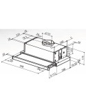 DeLonghi DCH 602 X Beépített Páraelszívó, 440 m?/h, Ezüst szín