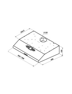 Arielli hagyományos páraelszívó ACH-6022SS, 2 motor, Abszorpciós teljesítmény 300 mc/h, Világítás, 65 dB, 60 cm, Ezüst