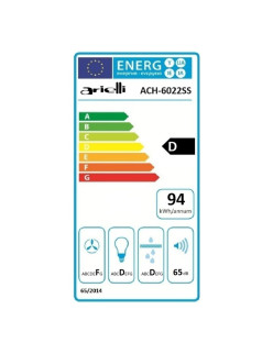Arielli hagyományos páraelszívó ACH-6022SS, 2 motor, Abszorpciós teljesítmény 300 mc/h, Világítás, 65 dB, 60 cm, Ezüst