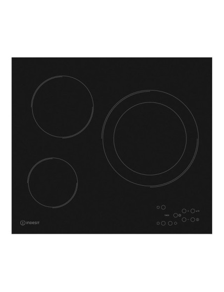 Indesit, RI360C, Beépített fõzõlap, 3 fõzõzóna, Záró funkció, Fekete