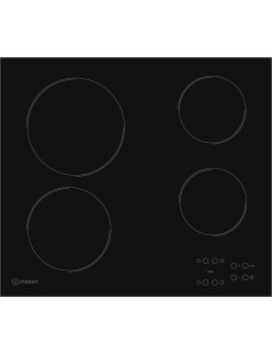 Indesit Elektromos beépíthetõ fõzõlap, Elektromos, Vitrokerámia, 4 fõzõzóna, Érintésvezérlés, 58 cm, Fekete