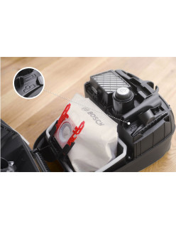 Bosch Seria 4 BGB41BA1 porzsákos porszívó, 600W, 4l, PowerProtect System, Fekete
