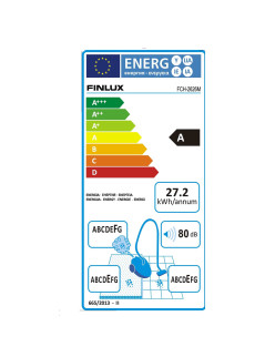 Finlux FCH-2626M porzsák nélküli porszívó, 900W, 3 liter, Hepa szûrõ, szürke