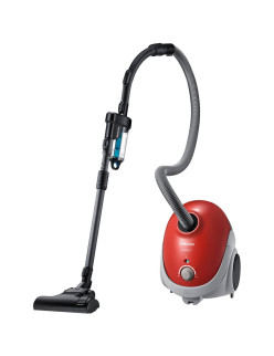 Samsung VCC52U6V3R/BOL Porzsákos porszívó, 750W, 2,5l, kétlépcsõs szívókefe, váltóáramú, Piros