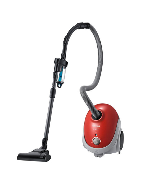 Samsung VCC52U6V3R/BOL Porzsákos porszívó, 750W, 2,5l, kétlépcsõs szívókefe, váltóáramú, Piros