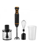 Turmixgép 3 az 1-ben Crown CHB-5390 NS, aprító, keverõ, 600 W, 350 ml, rozsdamentes acél, fekete/narancs