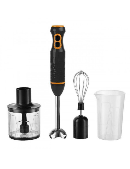 Turmixgép 3 az 1-ben Crown CHB-5390 NS, aprító, keverõ, 600 W, 350 ml, rozsdamentes acél, fekete/narancs