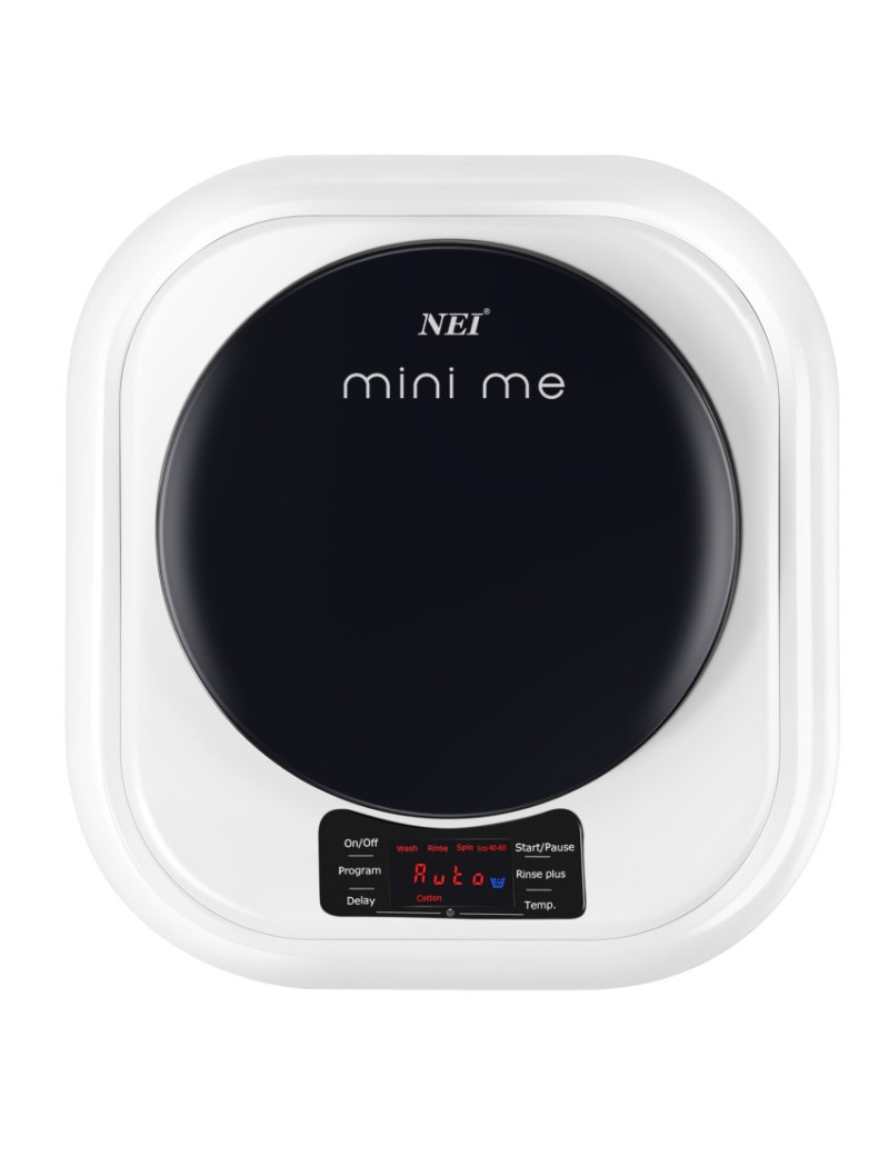 NEI Falra szerelhetõ mini mosógép, 2.5 kg, arany krém, NWM3-WMG, 800 fordulat/perc, B energiaosztály