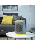 Olimpia Splendid Caldo Rock O, Elektromos fûtés ventilátorral, 24 négyzetméter, 1000/2000W, termosztát, szürke/sárga