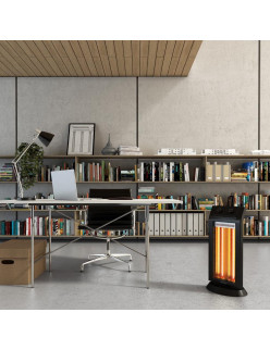 Olimpia Splendid Carbon Black, Infravörös padlóradiátor,2 fokozatú, halogénnel, oszcillációval, teljesítmény 1100 W, védelem, te