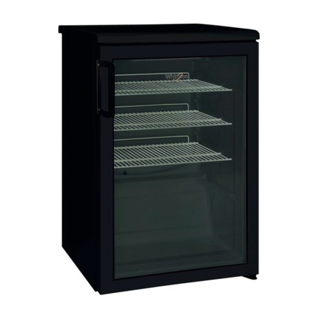 Whirlpool ADN 140 B hûtõvitrin, professzionális, 123 liter, C osztály, mechanikus vezérlés, dupla üvegezés, 85 cm, fekete