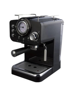 Kézi kávéfõzõ Arielli KM-501B, Teljesítmény 1100 W, Vízkapacitás 1,25 l, Nyomás 15 bar, fekete