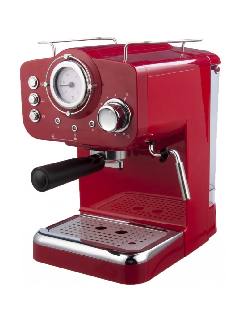 Kézi kávéfõzõ ARIELLI KM-501 R, Teljesítmény 1100 W, Vízkapacitás 1,25 l, Nyomás 15 bar, Piros