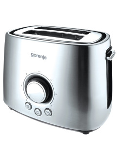 Gorenje T1000E kenyérpirító, 1000W, 7 szint, Hideg falak, Rozsdamentes acél