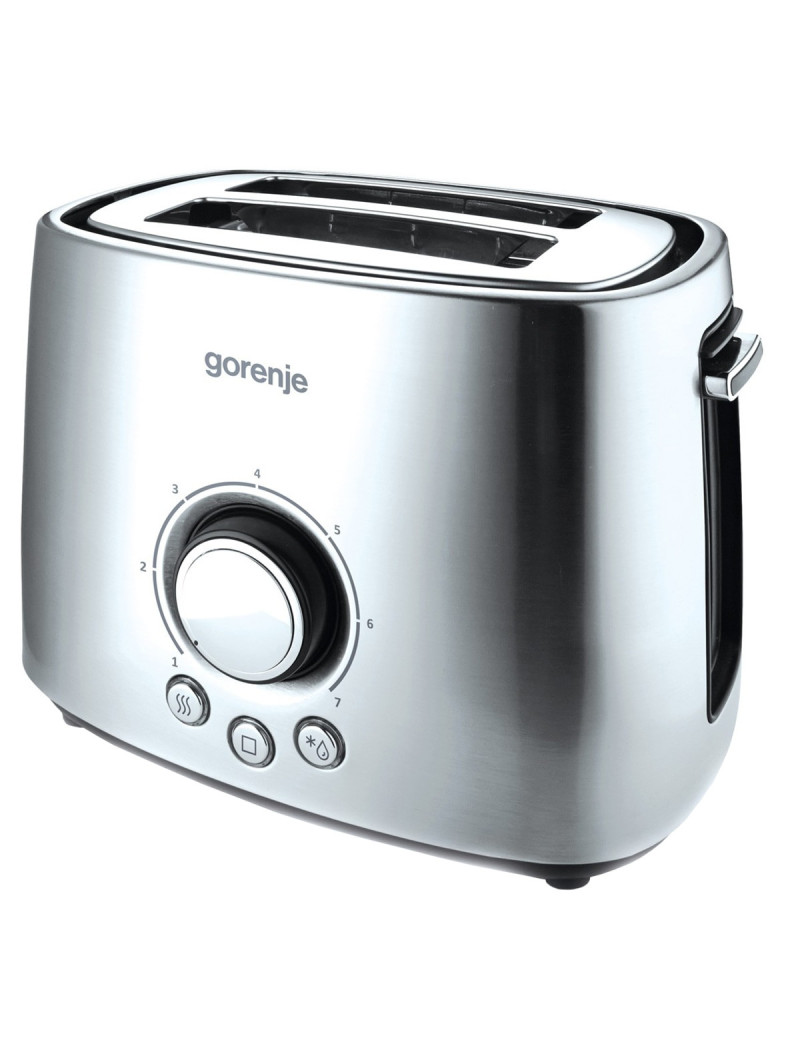 Gorenje T1000E kenyérpirító, 1000W, 7 szint, Hideg falak, Rozsdamentes acél