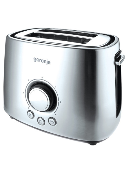 Gorenje T1000E kenyérpirító, 1000W, 7 szint, Hideg falak, Rozsdamentes acél